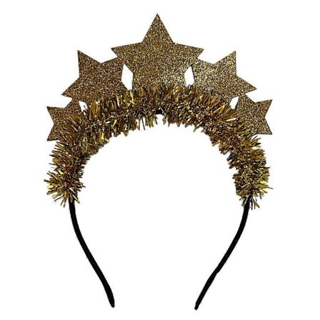 Glitter Stjerne Hårbånd Nytår Pandebånd Julekarneval Festartikler Glimmerpynt Mode Hårstyling Rekvisitter sølv[D]