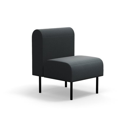 Modulsofa VARIETY, 1-Sitzer, Stoff Pod CS, anthrazit