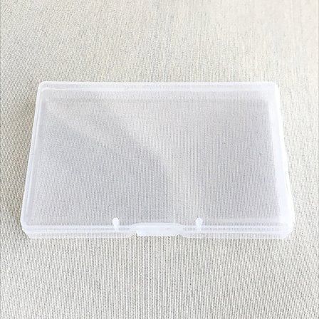 Transparent plastförvaringslåda Organizer Stickers Box Desktop