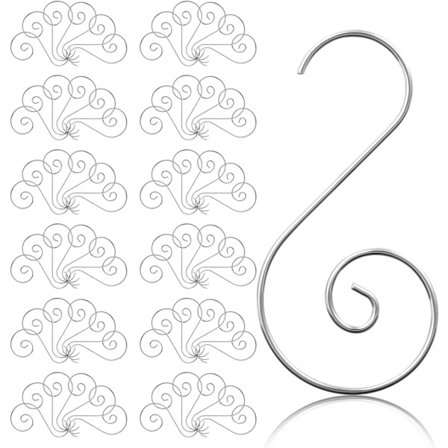 120 kpl joulukoristekoukkuja, joulukuusen S-koukkuja, metallilanka ripustuskoukku joulukuuseen, joulupalloihin, juhlakoristeisiin