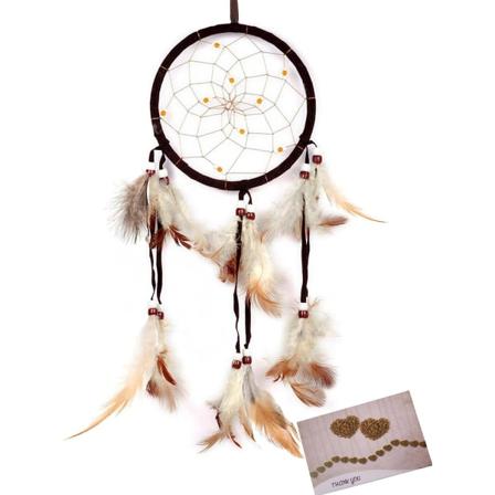 Dream Catcher Wall Decor Kodinsisustus seinäteline, ruskea 9*9*35cm,