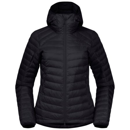 Bergans Røros Down Light Women's Jacket With Hood Women middle-layer down jackets Black XS
