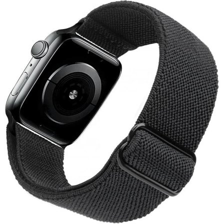 CQBB Joustava kello, yhteensopiva Apple Watch -rannekkeen kanssa 41 mm 40 mm 38 mm Mukava säädettävä urheiluranneke naisille miehille - musta_max