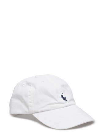Ralph Lauren Baby Cotton Chino Ball Cap - White - ONE SIZE