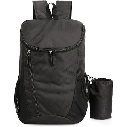 Sammenleggbar ryggsekk, vanntett ryggsekk for utendørssport, svart - Perfet-FA5-