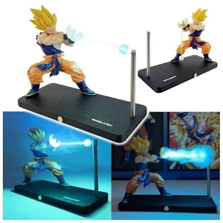 Dragon Ball Z Goku Kamehameha Natlampe Magnetisk Levitation LED Bordlampe Anime Dekor Gave