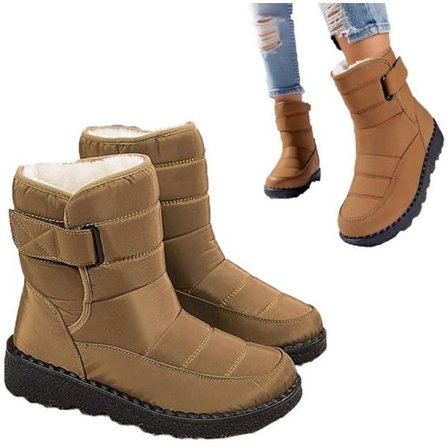 Vattentäta snökängor med halkfritt foder, varma vinterkängor med sammetsfoder för kallt väder och aktiviteter på isiga och snöiga underlag