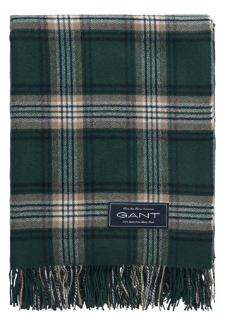 GANT Pledd Merinoull Tartan-Green 130x180
