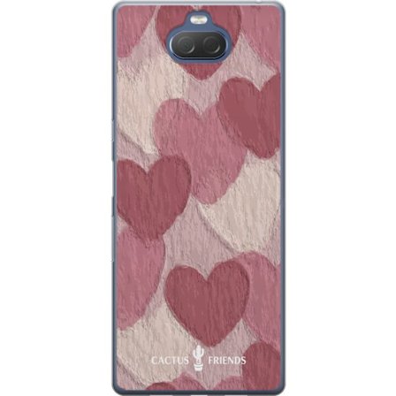 Yhteensopiva Puhelinkuori Sony Sony Xperia 10 Plus Cactus and Friends - Blush Paper Hearts
