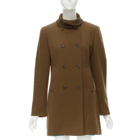 Dolce & Gabbana Pre-owned, Pre-owned Wool outerwear Bruin, Dames, Maat:M,wol,print