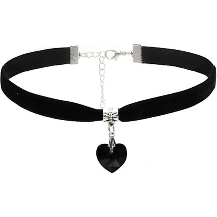 Choker Halskæde, Justerbar Chic Kunstig Læder Vintage Gothic Stil Fløjl Choker Til Kvinder