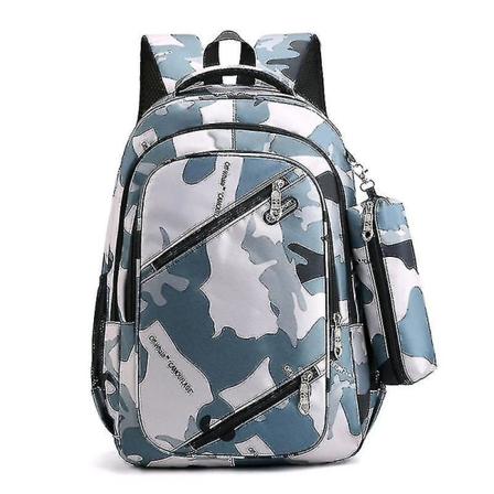 Camouflage-reppu miehille, monikäyttöinen matkakoululaukku, cooleja poikien koululaukkuja teini-ikäisille, vihreä