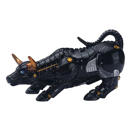 Djurfigur Hylla Prydnad Bords Heminredning Harts Mekanisk Tjur Staty