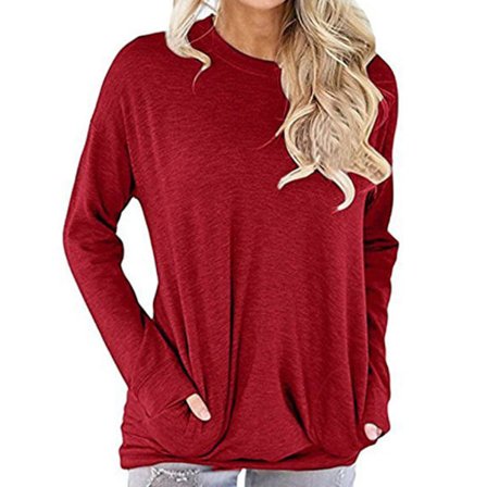 Pyöreäkauluksinen pitkähihainen kevyt ja ohut ihoystävällinen pusero työmatkoille