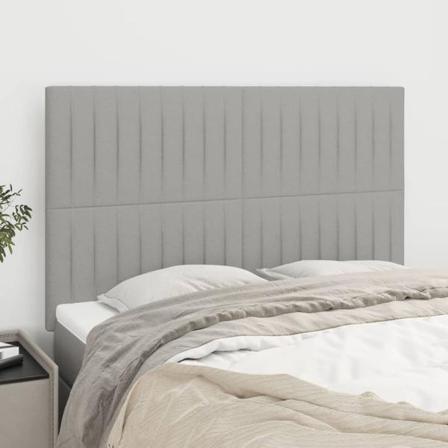 Vidaxl Huvudgavlar 4 St Ljusgrå 72x5x78/88 Cm Tyg Grå