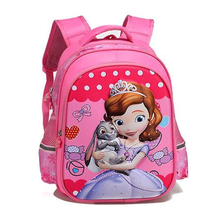 Frozen/Prinsessa Sofia Lasten Tyttöjen Reppu Kirjalautut Kevyt Suuri Kapasiteetti Ala-asteen Reppu Lahjat(Sofia Pink)