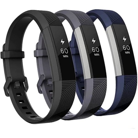 Remme til Fitbit Alta og Fitbit Alta Hr, 3-pak bløde silikonearmbånd til Fitbit Alta Hr-urarmbånd, velegnet til mænd og kvinder, størrelse S