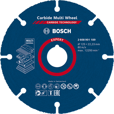 Bosch Expert Carbide Multi Wheel Kappeskive 125 mm, Maskintilbehør & forbruk