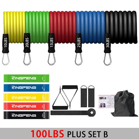 Motståndsband Set Bärbar inomhus fitness Professionell styrketräning Fitness Elastiskt gummiband Workout Expander