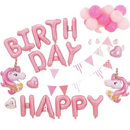 Children's party Balloon arch Unicorn- Happy Birthday