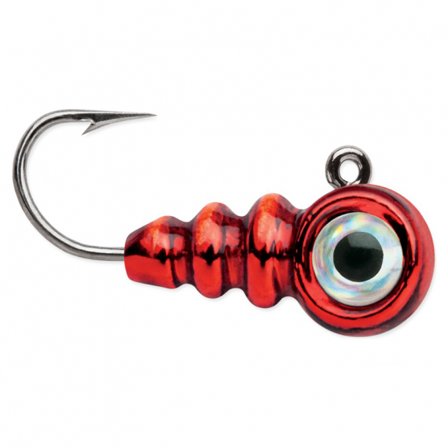 VMC Tungsten Larv Eye Jig 1.8g - Glow Metallic Red
