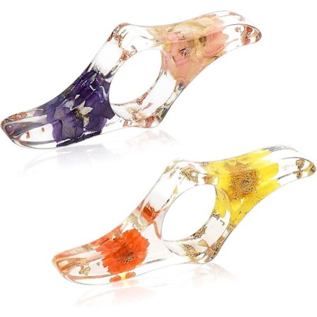 Tørret Blomster Bogsideholder, Transparent Tommelring Sideholder Håndlavet Blomsterharpiks Læsebogmærke Tilbehør Til Lærer Bogorm Boo