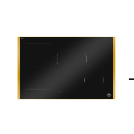 Bertazzoni P784I1M30GP Premium induksjonstopp 78 cm med gullramme, 4 soner' - 'Black and gold