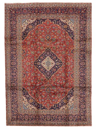 Keshan Rug Hand Knotted 250X353 Dark Red/Brown Persia