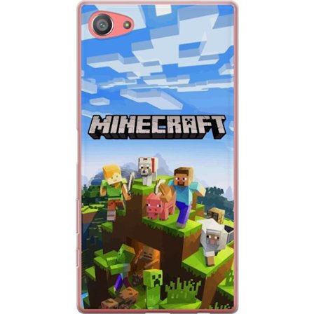 Yhteensopiva Puhelinkuori Sony Sony Xperia Z5 Compact Minecraft Creeper lohko pikseli retro peli