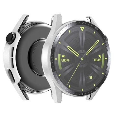 Huawei Watch GT 3 (46mm) matte cover + tempered glass dial plate - White