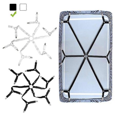 6 Sider Kraftig Trekantet Lagenclips, Justerbare Elastiske Lagenstropper Seler Griber Holder, Trekantede Krydslagenclips, fi