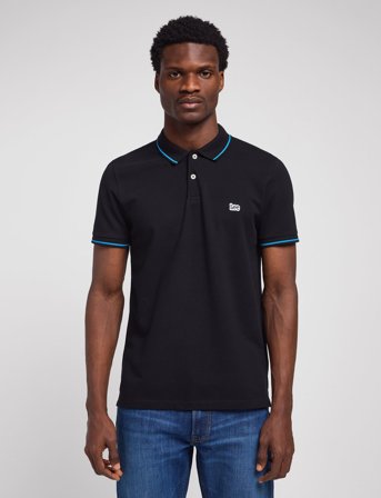 Lee Jeans Pique Polo - Black - XXL