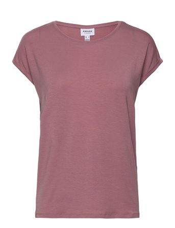 Vmava Plain Ss Top Ga Jrs Noos Pink Vero Moda