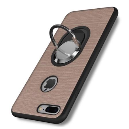 Käytännöllinen FLOVEME-suojakuori sormustelineellä iPhone 5/5S/SE Ljusrosa