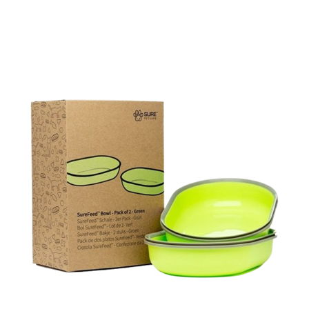 SureFeed - Ekstra matskål - Grønn / Udelt 2-pakning - Katt - Matplass og vannfontener for katt - Matskåler og vannskåler - ZOO.no