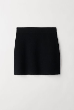 Soft Goat - Double Knit Skirt - XL - Black