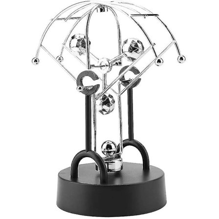 Ny, egnet Perpetual Motion Fan-formet batteridrevet 360 Never-stop Bilateral Rotation Fysisk Swing Toy Motion Swinging for Office Home Decorat