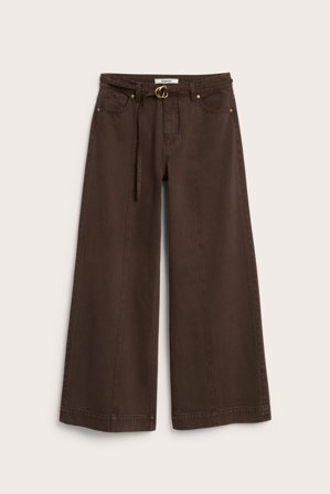 Kappahl | Wide jeans High waist Mørkebrun 36 | Mørkebrun
