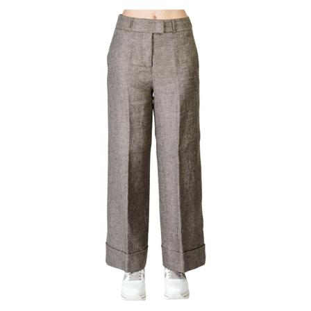 Peserico, Wide Trousers Bruin, Dames, Maat:L