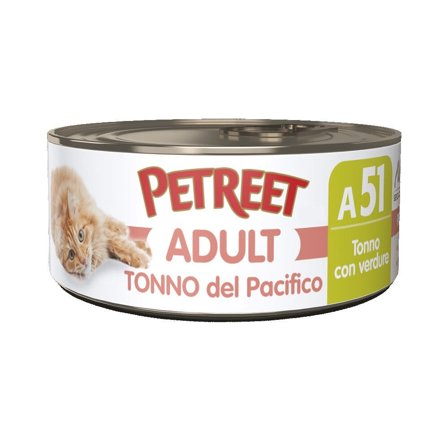 Petreet Adult Tonno Del Pacifico Con Verdure Per Gatti Lattina