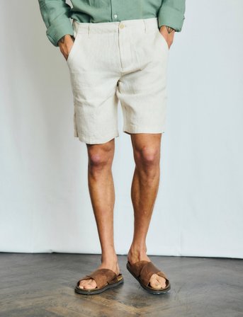 Bruun & Stengade Bs Peppon Regular Fit Shorts - Cream - 34