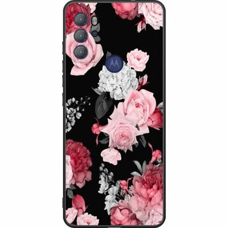 Motorola Moto G60s Svart Skal Blommor