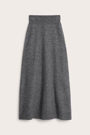 Kappahl | Strikket skjørt i ullblanding | Mørkegrå