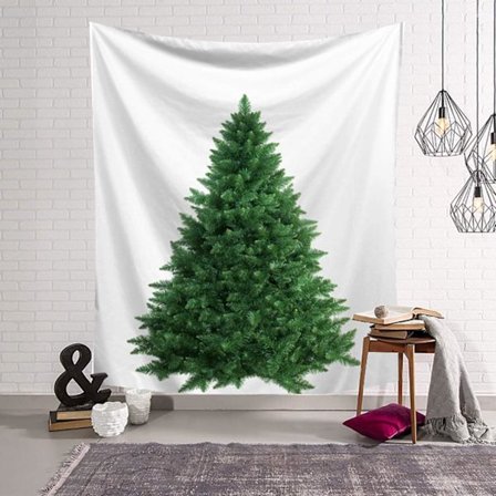 Juletræstæppe Juletræstæppe Stue Soveværelse Pynt Hjem Stue Vindue Dekoration 150cmx130cm