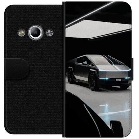 Kompatibel Tegnebogsetui til Samsung Galaxy Xcover 3 Tesla Cybertruck futuristisk elbil konceptdesign i mørk studio moderne bilillustration for tekno
