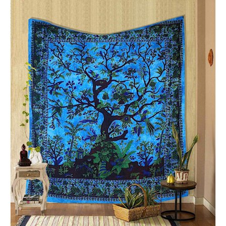 Vægtæppe Turkis Livets Træ Vægophæng Psykedelisk Tæppe, ZQKLA