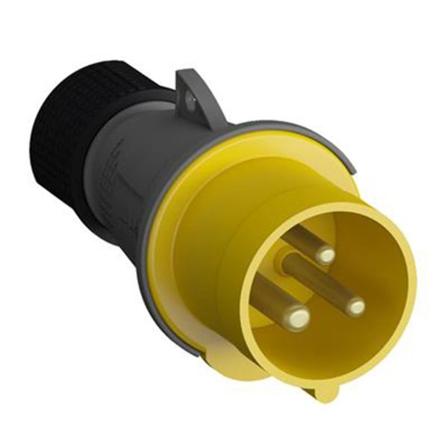 ABB 2CMA193500R1000 Støpsel 2-polet, 16 A, CEE 216P4, gul, Stikkontakter & kabler
