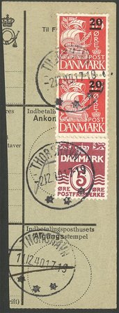 Færøerne - AFA 4 pos. 96 stemplet på klip