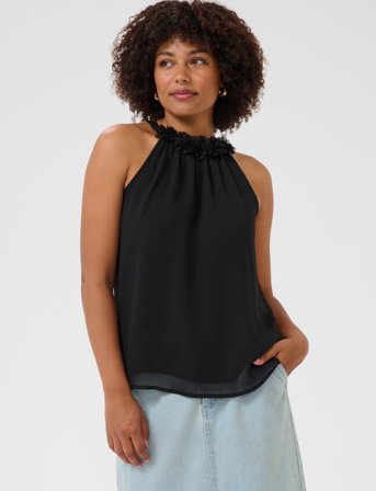 Cream Cremery Top - Black - 44