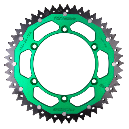 Proworks Interlink Rear Sprocket Green - Kawasaki KLX 450R 2008-2025